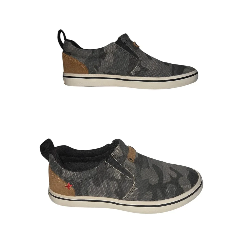 XTRATUF Sharkbyte Grey Camo Slip On Deck Shoes Womens 7 XSW-002